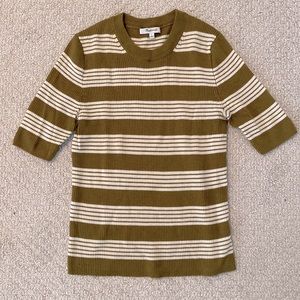 Madewell Crew Neck Ribbed Striped Sweater